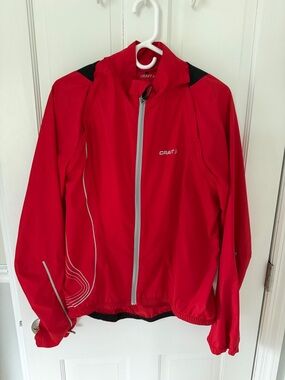 Craft Men’s Red Windbreaker/Running Jacket